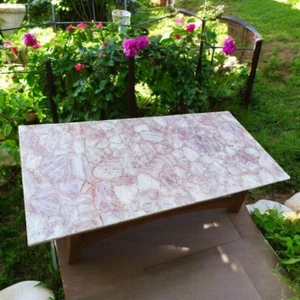 48"x24" Rose Quartz Dining Table Stone Countertop Kitchen Countertop/Slab Stone - Picture 1 of 7