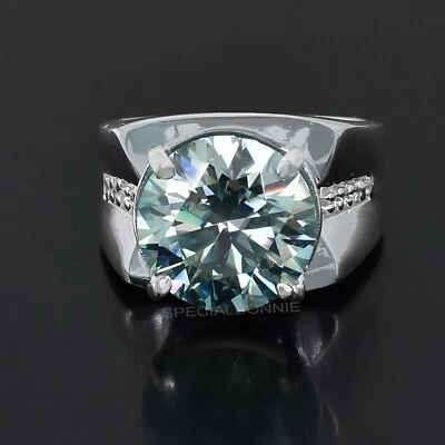 RARO Anillo de Diamantes Azules Certificado 7.50 Ct para Hombre - Gran Brillo y Brillo - VIDEO Foto 1 de 4