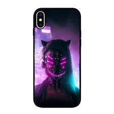 For Samsung A14 A15 A13 A54 A55 5G Scary Mask Girl Print Plastic Case