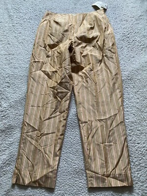 Pantalones Worthington Mujer Rayas Cintura Lateral Cremallera Cónicos Fawn Talla 12 (32 x 29) Foto 1 de 4