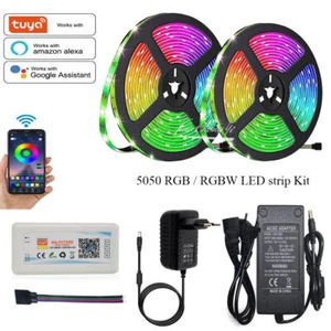 5m/10m/ 5050 RGB RGBW RGBCCT LED strip + Tuya WiFi controller Voice control kit - Picture 1 of 16