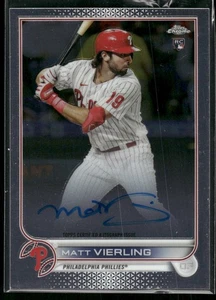 Autógrafos de novato #RA-MV Matt Vierling 2022 Topps cromados - Imagen 1 de 2