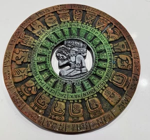 Aztec Sun Stone Calendar Mayan Mexico Plaque Wall Art 10” - Picture 1 of 2