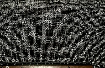 Black & White Tweed Woven Silk 100% Raw Silk, 44" W, By  The Yard (WT-244) - Image 1 of 3