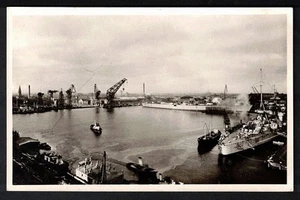 Deutsches Reich 1940 Bildpostkarte Bauhafen Wilhelmshaven Germaniawerft ungebr. - Bild 1 von 2