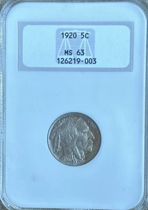 1920 BUFFALO NICKEL NGC MS63 - Picture 1 of 6