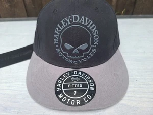 Harley Davidson Motorcycles Willie G Skull Fitted Hat Size 7 - Picture 1 of 3