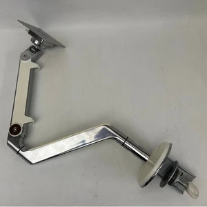 Humanscale M8 Single Monitor Arm Chrome & White Clamp Swivel Adjustable - Picture 1 of 12