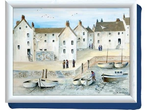 Creative Tops Cornish Harbour Laptray features Traditional Seaside Town Design - Picture 1 of 12