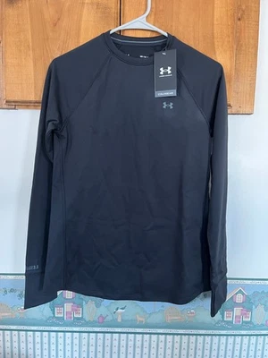 Новый с Ярлыками женская Under Armour Coldgear основание 3.0 резинке длинным рукавом черный средний - Изображение 1 из 4