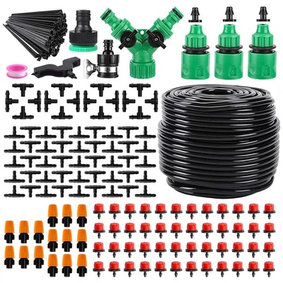 AEXHOT Garden Drip Irrigation System,Drip Irrigation Kit with 165FT/50M Drip Irrigat...