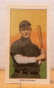 COOL VINTAGE TOBACCO BASEBALL CARD REPRINT 1988 OLD MILL ELMER FLICK CLEVELAND - Picture 1 of 2