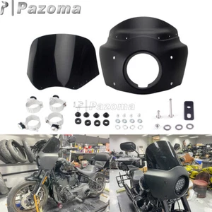 Club Style Front Fairing w/Windshield For Harley Softail Low Rider Standard 18+ - Picture 1 of 10