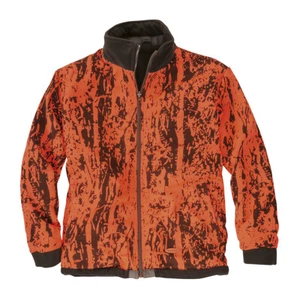 Hubertus Warn-Wendejacke Fleece oliv/neonorange 2XL 3XL 4XL 5XL 6XL 7XL 8XL NEU - Bild 1 von 1