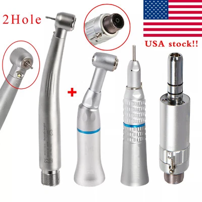 NSK Style Dental LED High with low Speed Handpiece 2 Hole Turbine kit USA