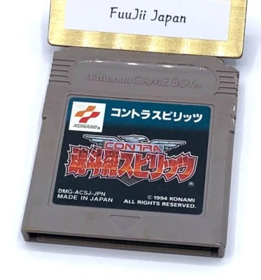 Contra Spirits Konami Nintendo Gameboy GB Japanese Game boy Cleaned Tested - Image 1 of 4