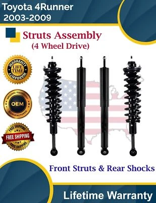 OE Front Struts & Rear Shocks For 2003-2009 Toyota 4Runner 4WD Lifetime Warranty - Image 1 of 4