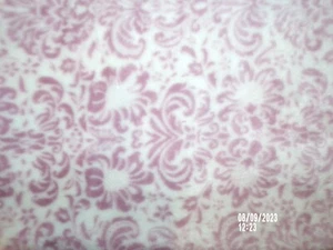 Pale Pink on Cream Demask Sew Lush Fleece Fabric  - 1.5 yds x 60" - Picture 1 of 1