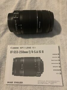 Canon EF-S 55-250mm F/4-5.6 II IS Lens, Bought New Never Used