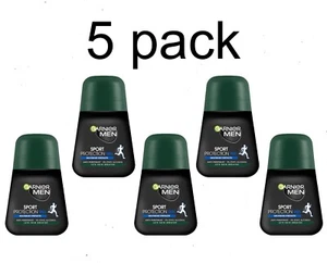 5pack Mens roll-on deodorant GARNIER MEN SPORT 96H protection 1.7 fl.oz / 50 ml - Picture 1 of 3