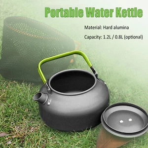 1.2L/0.8L Outdoor Camping Kettle Camp Tea Coffee Pot Large Outdoor Kettle E0K4 - Picture 1 of 17