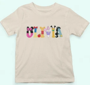 Mickey & Friends kids Shirt, Personalized Mickey shirt, Mickey name girls shirt - Picture 1 of 5