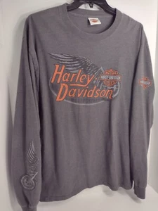 CAMISETA DE MOTOCICLETAS DE MANGA LARGA HARLEY DAVIDSON XL DISTRIBUIDOR HUNTSVILLE ALA GRIS - Imagen 1 de 9