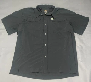 Mossy Oak Shirt Mens Extra Large Black Snap Up Fishing Outdoors Hunting - Picture 1 of 11