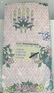Cubierta de mesa de papel de colección Disney BEAUTY & THE BEAST parte posterior de plástico 54x88 hecha en EE. UU. DIFÍCIL DE ENCONTRAR - Imagen 1 de 3
