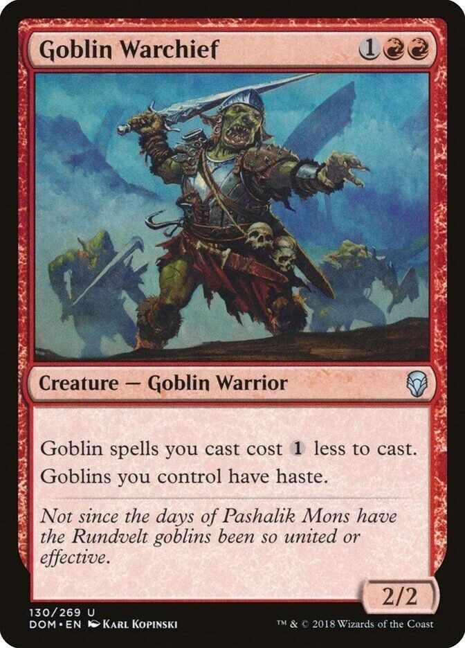 1x GOBLIN WARCHIEF - Dominaria - MTG - Magic the Gathering - Image 1 of 1