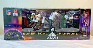 Baltimore Ravens Super Bowl NOLA XLVII McFarlane Figs 3 Pack Jones Lewis Flacco - Picture 1 of 15