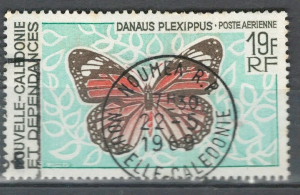 CALEDONIA FRENCH  COLONIES BUTTERFLIES AIR MAIL USED STAMP LOT (CALE 516) - Image 1 of 1