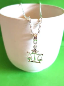 ♎Cute Libra Rhinestone Star Sign Charm Pendant Silver Plated Necklace♎ - Picture 1 of 8