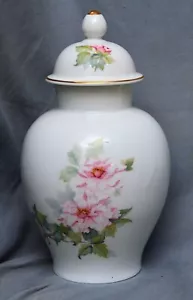 Deckelvase Fürstenberg, Blütenzweige Goldrand, 22 cm - Bild 1 von 6