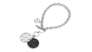 Damen Armband, Seoul silberfarben / schwarz, legierter Stahl / Merced Glas - Bild 1 von 2