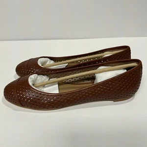 Women’s Shoes TALBOTS Brown Flats Leather Flats Size 7 Cinnamon Cathy NEW IN BOX - Picture 1 of 8