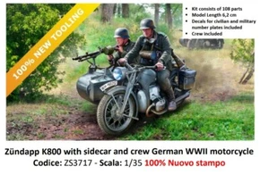ZS3717	1/35 Zuendapp K800 Motorcycle w/sidecar - Afbeelding 1 van 1