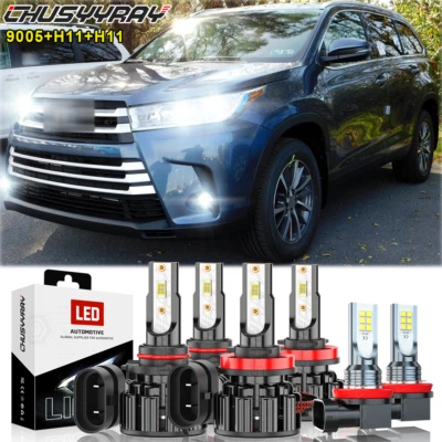 For Toyota Highlander 2011-2019 faros delanteros altos/bajos + luz antiniebla - Image 1 of 4