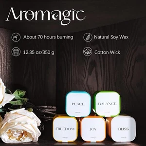 Aromatherapy Candle Set, 5* Soy Scented Candles for Stress Relief & Women’s Gift - Picture 1 of 6