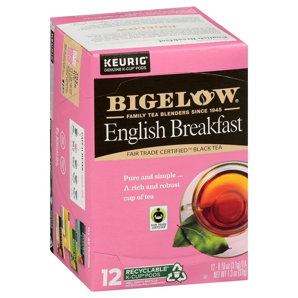 Bigelow Desayuno Inglés Té Negro Keurig K-Cup Vainas, Caja de 12 (Pack de 6), Foto 1 de 4