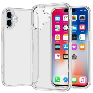 Für iPhone 16 6,1 Zoll Hülle Robust 3mm Transluzent Hybrid Cover + Hartglas - Bild 1 von 9