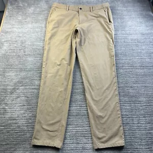 Lululemon Mens Pants Mens 36x31 Beige Tan Commision Slim LM5ACNS Chino Slacks - Picture 1 of 8