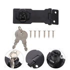 Sliding Closet Door Lock Keyed Hasp for Small Doors Stainless Steel Plated Catch