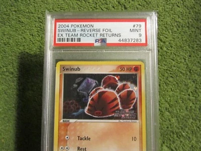 PSA 9 EX Team Rocket Returns Rev. Holo Stamp Swinub 79/109 in MINT Condition - Image 1 of 4