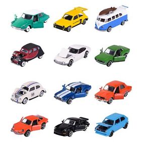 Dickie Majorette 212052010 Volkswagen Vintage Assortment, Miniature Vehicles, Di