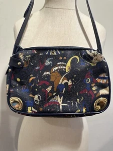 Piero Guidi Magic Circus Vintage Navy Leather Shoulder Bag w/ Dustbag - Picture 1 of 8
