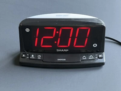 Sharp SPC1225 Night Light Alarm Clock with Jumbo Red LED Display W Manual.Tested - Image 1 of 4