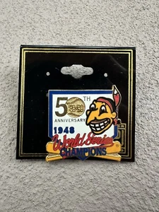 Cleveland Indians 50th Anniversary 1948 World Series Souvenir Lapel Pin - Picture 1 of 3