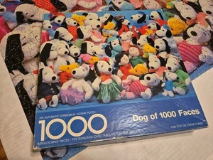 Sprinkgbok Puzzle Snoopy Dog of 1000 Faces Hallmark 1971 Complete - Picture 1 of 5
