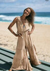 Free People Spring Forward One-Piece Jumpsuit Sandshell Xs Beach Fp Movement